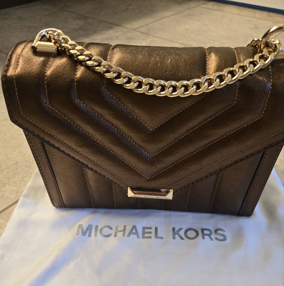 Michael Kors Brown Leather Shoulder Bag